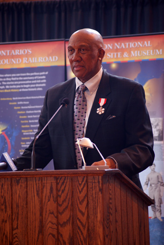 Fergie Jenkins speaking at the Chatham Armoury - Sports News Chatham-Kent - CKSN Photo Copyright Ian Kennedy