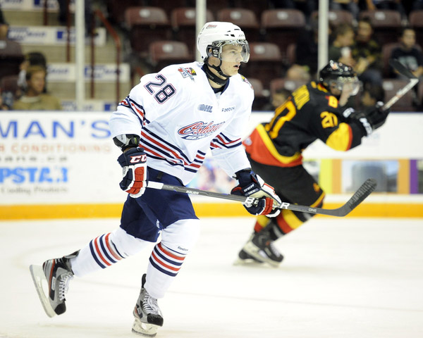 Kyle Hope of the Oshawa Generals - Photo copyright Aaron Bell/OHL Images