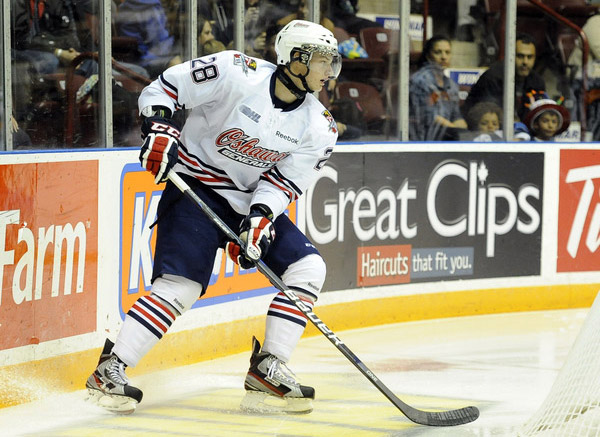 Kyle Hope of the Oshawa Generals - Photo copyright Aaron Bell/OHL Images