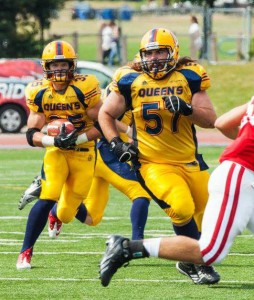 Jonah Pataki running the ball for the Queens Gaels - Photo from Facebook