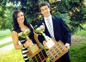 Alicia Baertsoen and Alex Kiar win the Jack Parry Award - CKSN.ca Photo