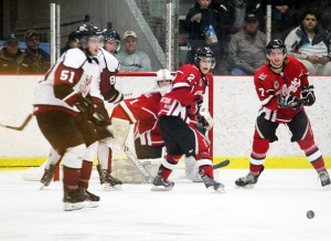 2014 GOJHL Western Conference final playoff action - Photo by Helen Heath