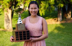 UCC's Michelle Truong with her 2014 Dr. Jack Parry Award trophy - Photo by Ian Kennedy/ CKSN.ca