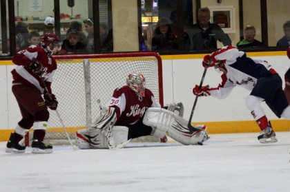 A Wheatley Sharks player gets a scoring chance Friday against Dresden - Photo by Wyatt Williams