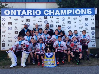 The Wallaceburg Griffins Novice lacrosse team are 'D' provincial champs!