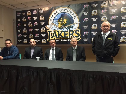 The Byrne Laus Hockey Corporation was introduced as new owners of the Wallaceburg Lakers on Wednesday afternoon