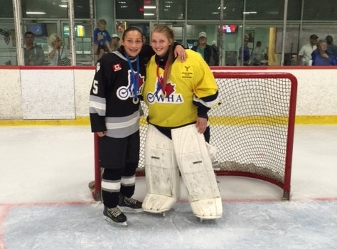 Kaitlin Issac (left) won silver while Emma Gorski (right) backstopped her team to a gold medal at the Ontario Summer Games in Mississauga