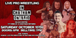 Live Pro Wrestling Coming To Chatham This Week