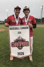 Laprise and Steinman win gold at Canadian 22U baseball championship