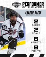 Baker named GOHL’s Western Conference player of the week